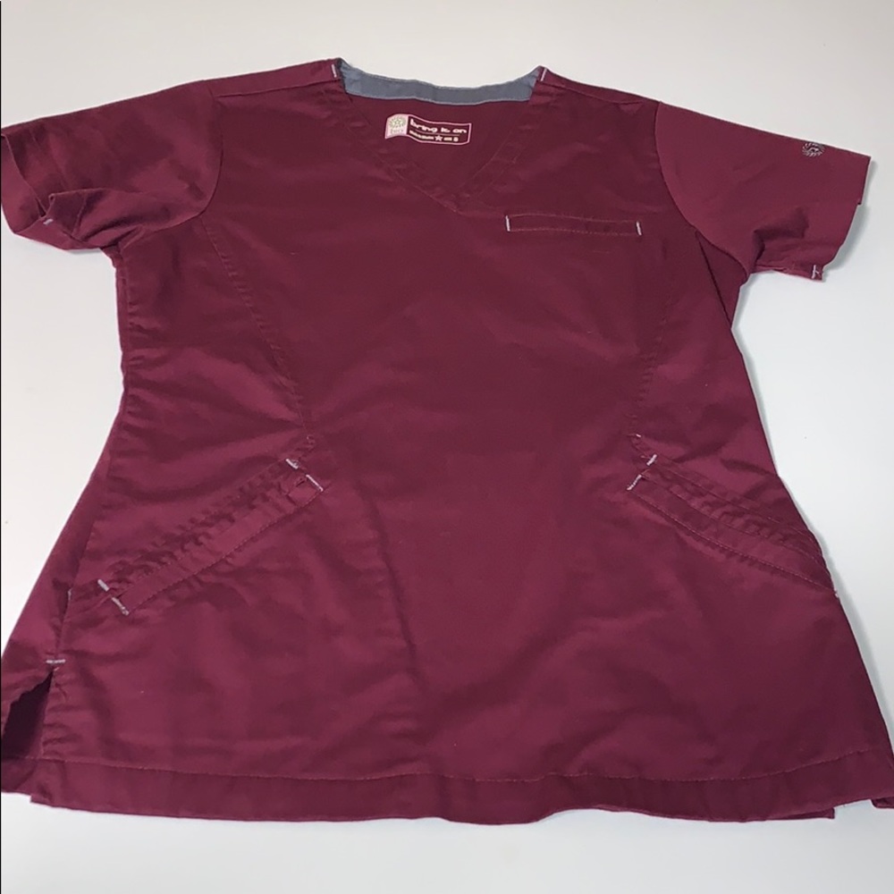 Maroon Scrubs Top (S)